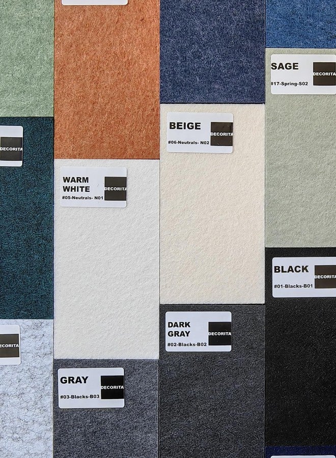 ديكوريتا عينات بلاط جدران من اللباد من ديكوريتا - ٢٤ لونًا - ٥.٩ × ٣.١٥ بوصة - عينات ألوان البلاط - ديكور جدران المنزل والمكتب - فن جداري يمكنك صنعه بنفسك - لوحة من اللباد - Image 2